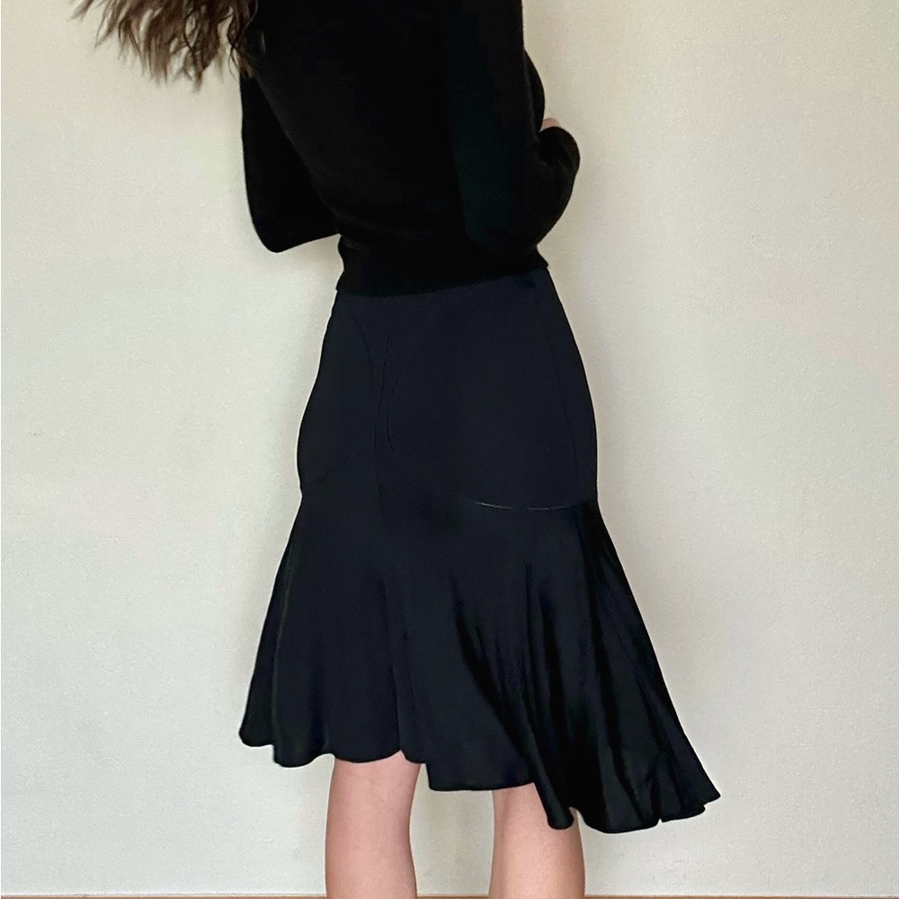 Vintage ALAÏA Fitted Stretch Tulip Flare Designer Skirt
